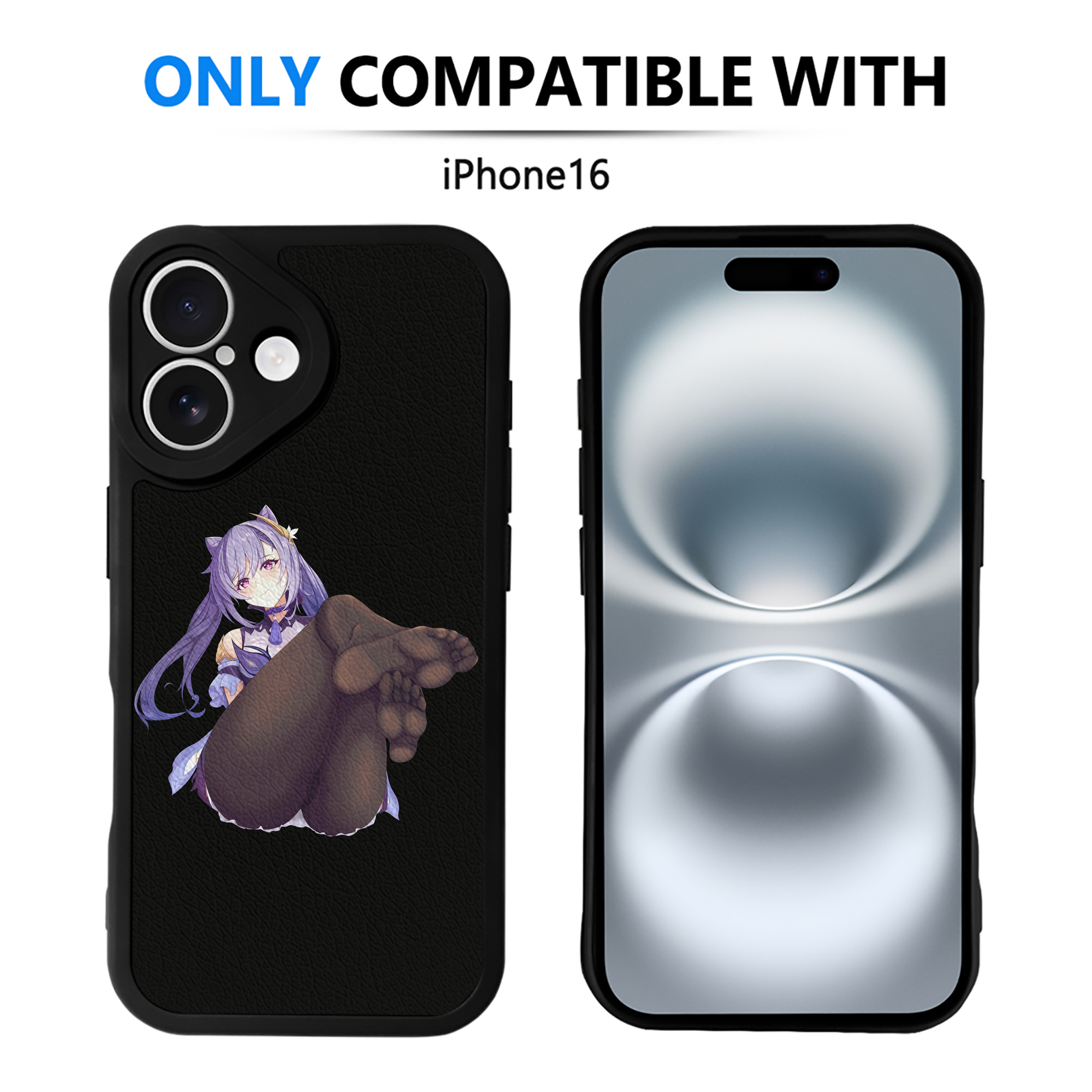 げんし神 刻晴 こくせい genshin Kokusei 【iPhone 16シリーズ対応】シリコンスマホケース（レザー調） 材質：シリコン